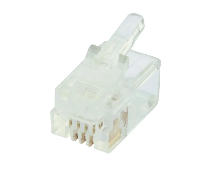 PLUG RJ11 4P4C Round Stranded UTP 100PK