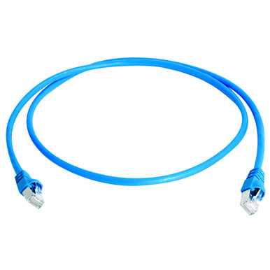 Telegartner Mini Patch Cord Cat.6^A MP8 FS 500 LSZH-3,0 m, blue
