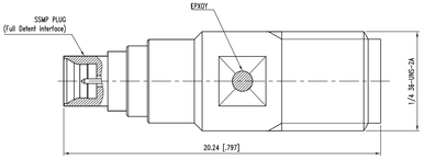 Huang Liang SMA Female to Mini-SMP Male Adapter