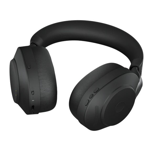 Jabra Evolve2 85 MS Stereo Black Link 380 USB-C ANC Bluetooth Headset, 10-Microphone Technology, Digital Hybrid ANC, 37 Hours Battery Life Busylight