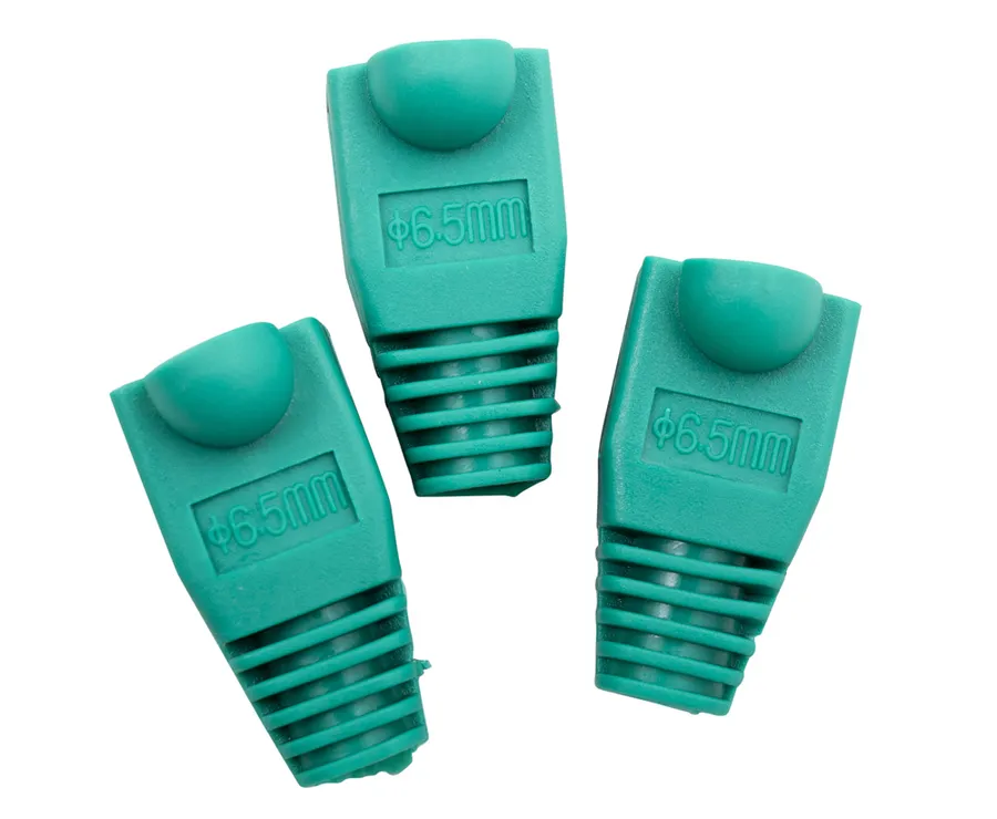 STRAIN RELIEF BOOT RJ45 GREEN PK10