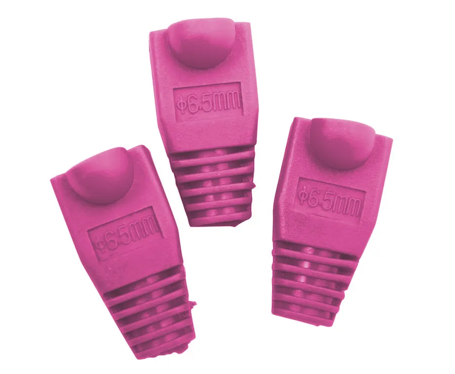 Strain Relief Boot RJ45 Pink 10 Pack (pack of 10)