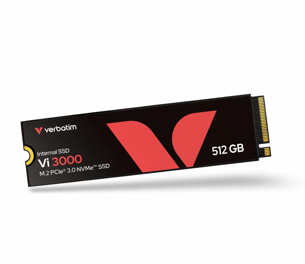 Verbatim Vi3000 512GB M.2 PCIe Gen 3 NVMe Internal SSD. Up to 3,100MB/s read and 1,300MB/s write. Up to 6x faster than a SATA SSD. Ideal for gaming.