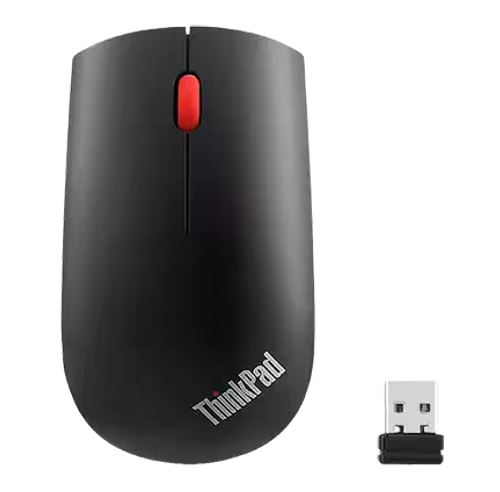 LENOVO ThinkPad Essentials Compact Wireless Mouse 2.4 GHz Wireless via Nano USB 1200 DPI Optical sensor Supported PC with USB port 1 Year Warranty