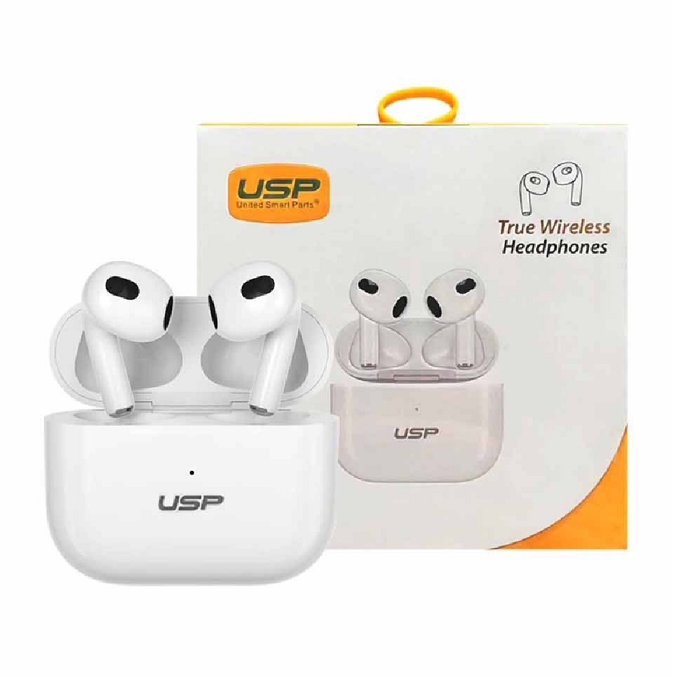 USP True Wireless Buds White BT241 - Smart Touch Controls, Noise Isolation, Ergonomic Fit, Bluetooth v5.0, 240 mAh,5 Years Warranty