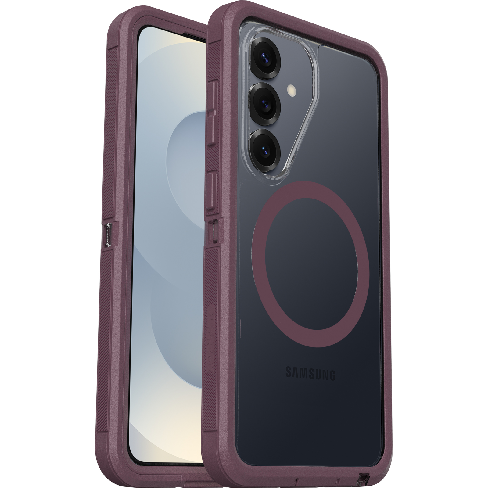 OtterBox Defender Pro XT Clear Samsung Galaxy S26 5G (6.3') Case Dye Hard (Clear/Purple) - (77-000088), DROP+ 7X Military Standard, 7 Years Warranty