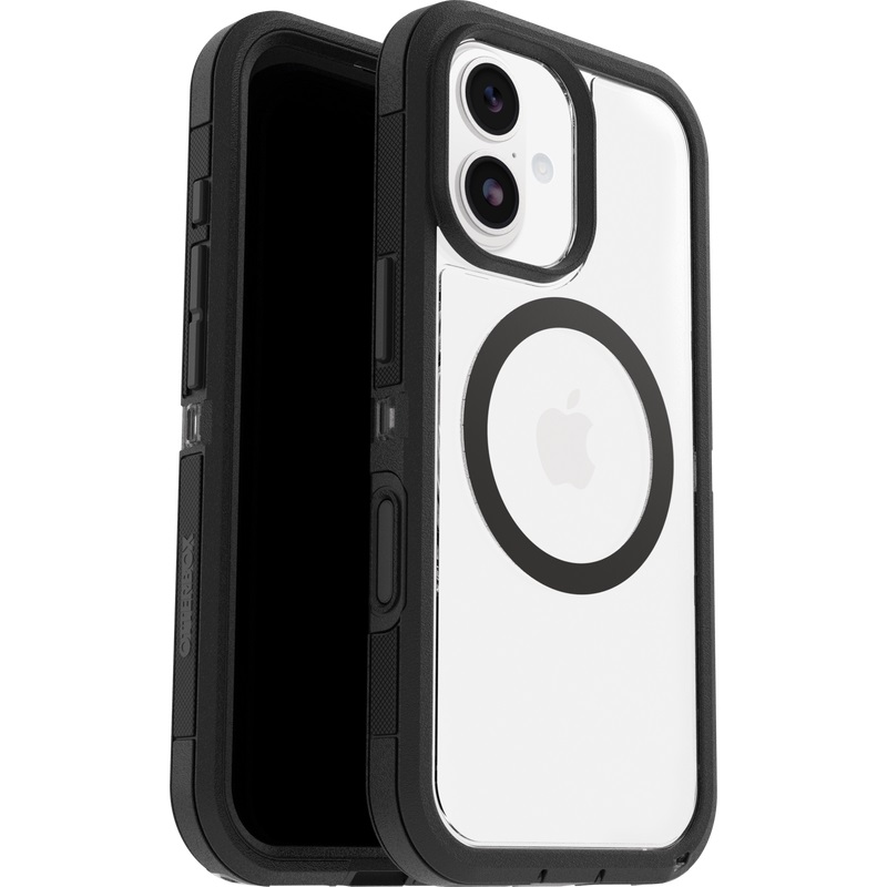 OtterBox Defender Pro XT MagSafe Apple iPhone 17 (6.3') Case Dark Side (Clear/Black) - (77-98480), DROP+ 7X Military Standard, 7 Years Warranty
