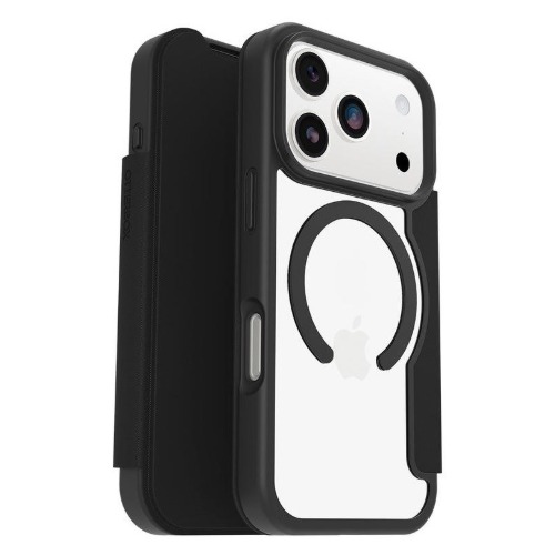 OtterBox React Folio MagSafe Apple iPhone 18 Pro Max / iPhone 17 Pro Max (6.9') Case Black Crystal (Clear/Black) - (77-98589),7 Years Warranty