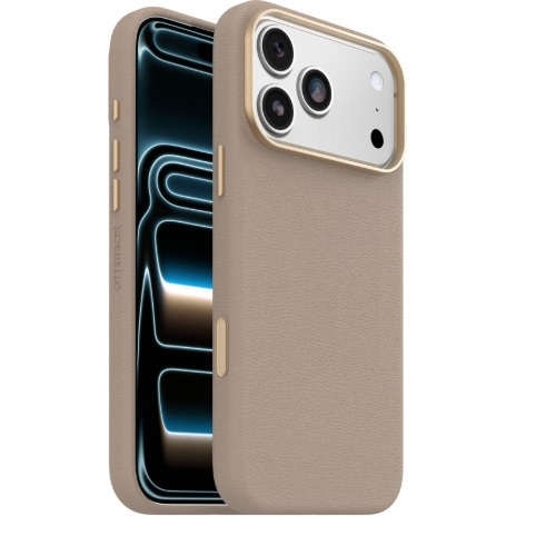 OtterBox Symmetry Cactus Leather MagSafe Apple iPhone 18 Pro Max/17 Pro Max (6.9') Case Grey - (77-99073), DROP+ 3X Military Standard,7 Years Warranty