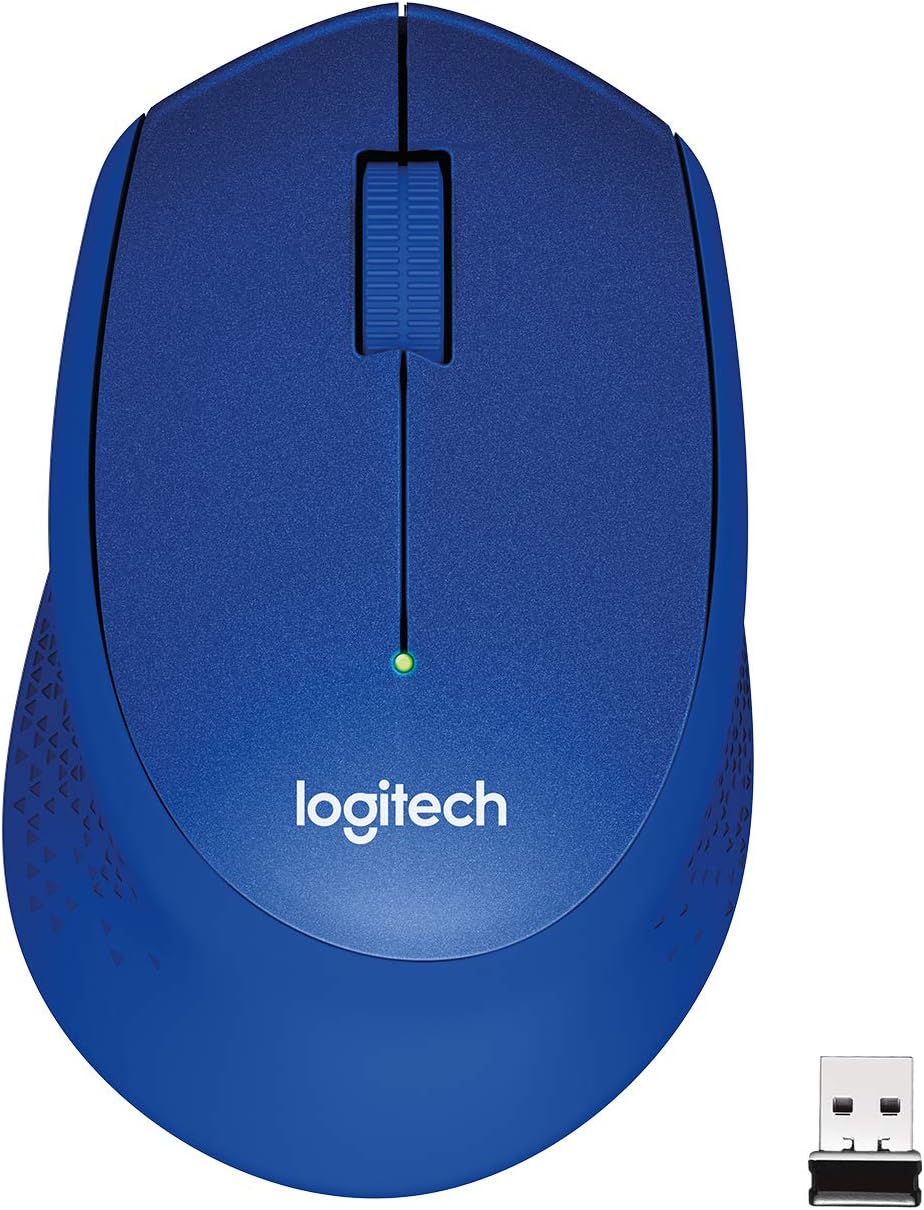 Logitech M331 SILENT PLUS Wireless Mouse Blue DPI (Min/Max): 1000± 1-Year Limited Hardware Warranty
