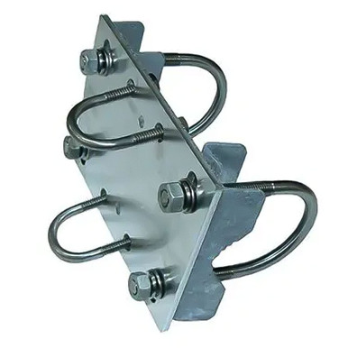 ZCG Dual Right Angle Clamp Bracket, Aluminium & Stainless, 30-50mm Pole, 20mm Ancillary