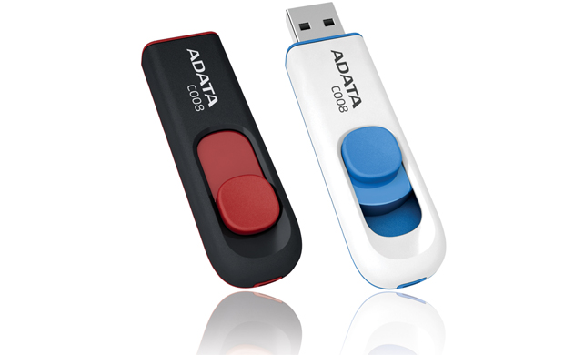 32GB ADATA C008 USB2.0 FLASH DRIVE BLACK/RED