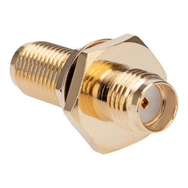 RF Adapter SMA Female to SMA Female, Bulkhead Rear Mount