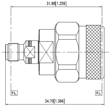 Huang Liang 3.5 mm Female to N Male Adapter