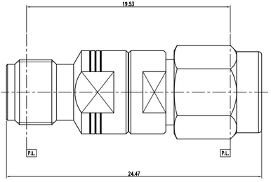 Huang Liang 3.5 mm Female to SMA Male Adapter
