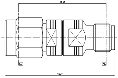 Huang Liang 3.5 mm Male to 3.5 mm Female Adapter