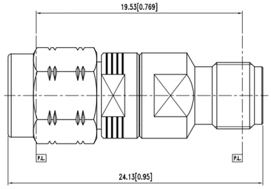 Huang Liang 2.92 mm Male to SMA Female Adapter