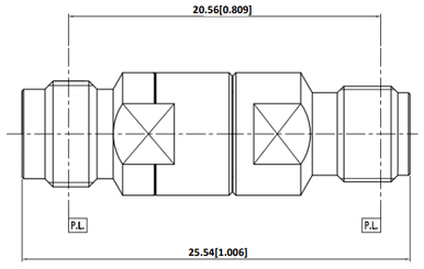 Huang Liang 2.4 mm Female to SMA Female Adapter