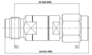 Huang Liang 2.4 mm Female to SMA Male Adapter