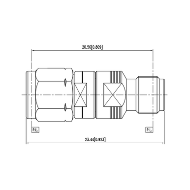 Huang Liang 2.4 mm Male to 2.92 mm Female Adapter