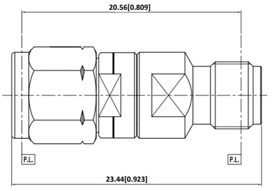 Huang Liang 2.4 mm Male to SMA Female Adapter