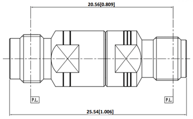 Huang Liang 1.85 mm Female to 3.5 mm Female Adapter