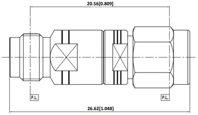 Huang Liang 1.85 mm Female to 3.5 mm Male Adapter