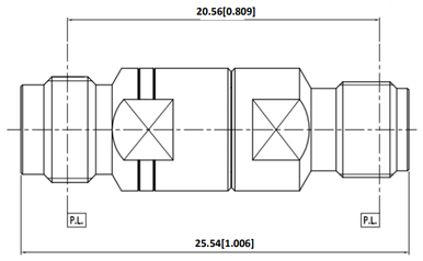 Huang Liang 1.85 mm Female to SMA Female Adapter