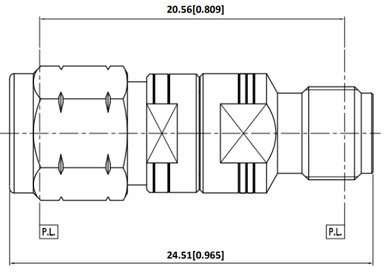 Huang Liang 1.85 mm Male to 3.5 mm Female Adapter