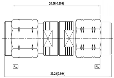 Huang Liang 1.85 mm Male to 2.92 mm Male Adapter
