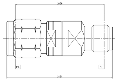 Huang Liang 1.85 mm Male to SMA Female Adapter
