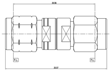 Huang Liang 1.85 mm Male to SMA Male Adapter