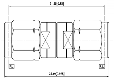 Huang Liang 2.4 mm Male to 2.4 mm Male Adapter