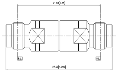 Huang Liang 1.85 mm Female to 2.4 mm Female Adapter