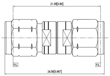 Huang Liang 1.85 mm Male to 2.4 mm Male Adapter