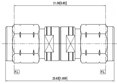 Huang Liang 1.85 mm Male to 1.85 mm Male Adapter