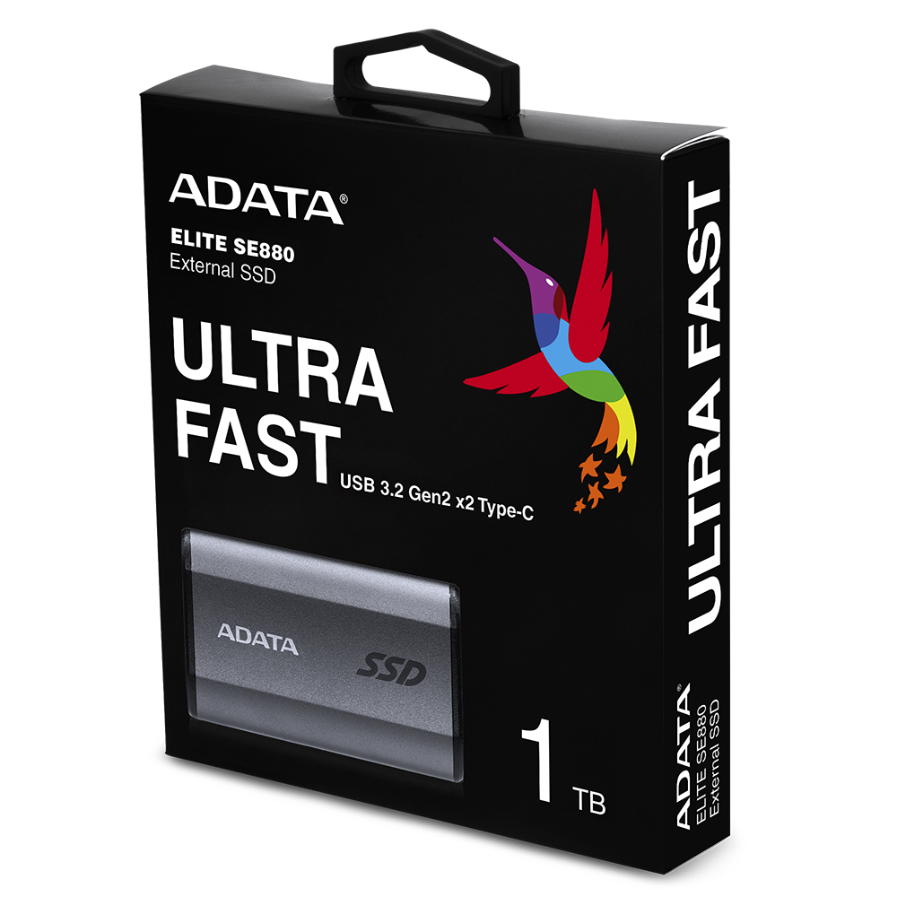 1TB ADATA SE880 PORTABLE SSD TITANIUM GREY