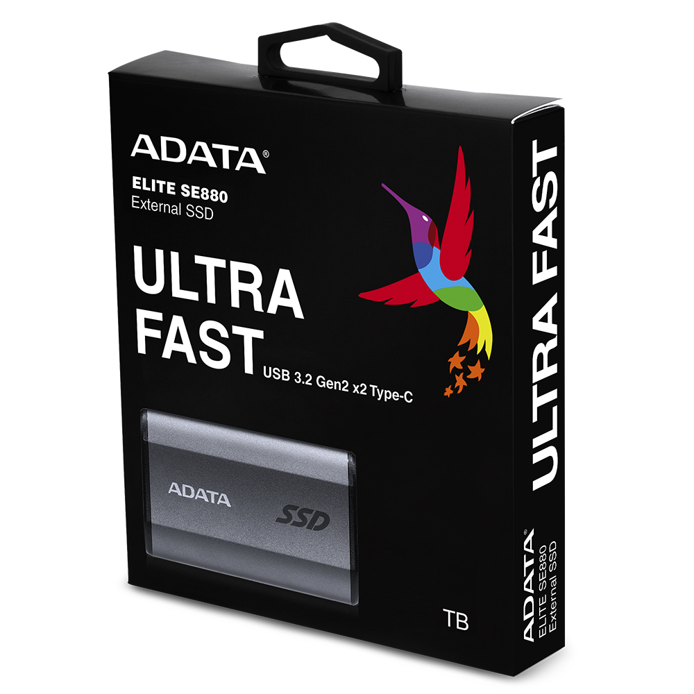 2TB ADATA SE880 PORTABLE SSD TITANIUM GREY