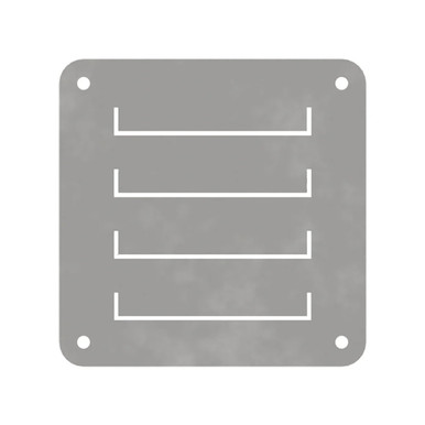 316L Stainless Steel 125 x 125mm Louver Vent Kit