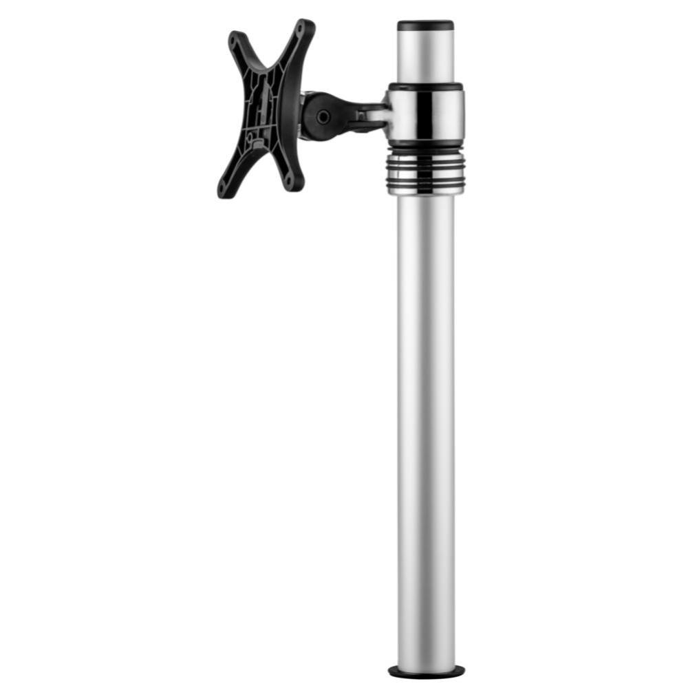 Atdec Single Height Adjustable Monitor Arm on Post - Silver. CARTON IMPERFECTION. 10 YR WTY (box damaged)