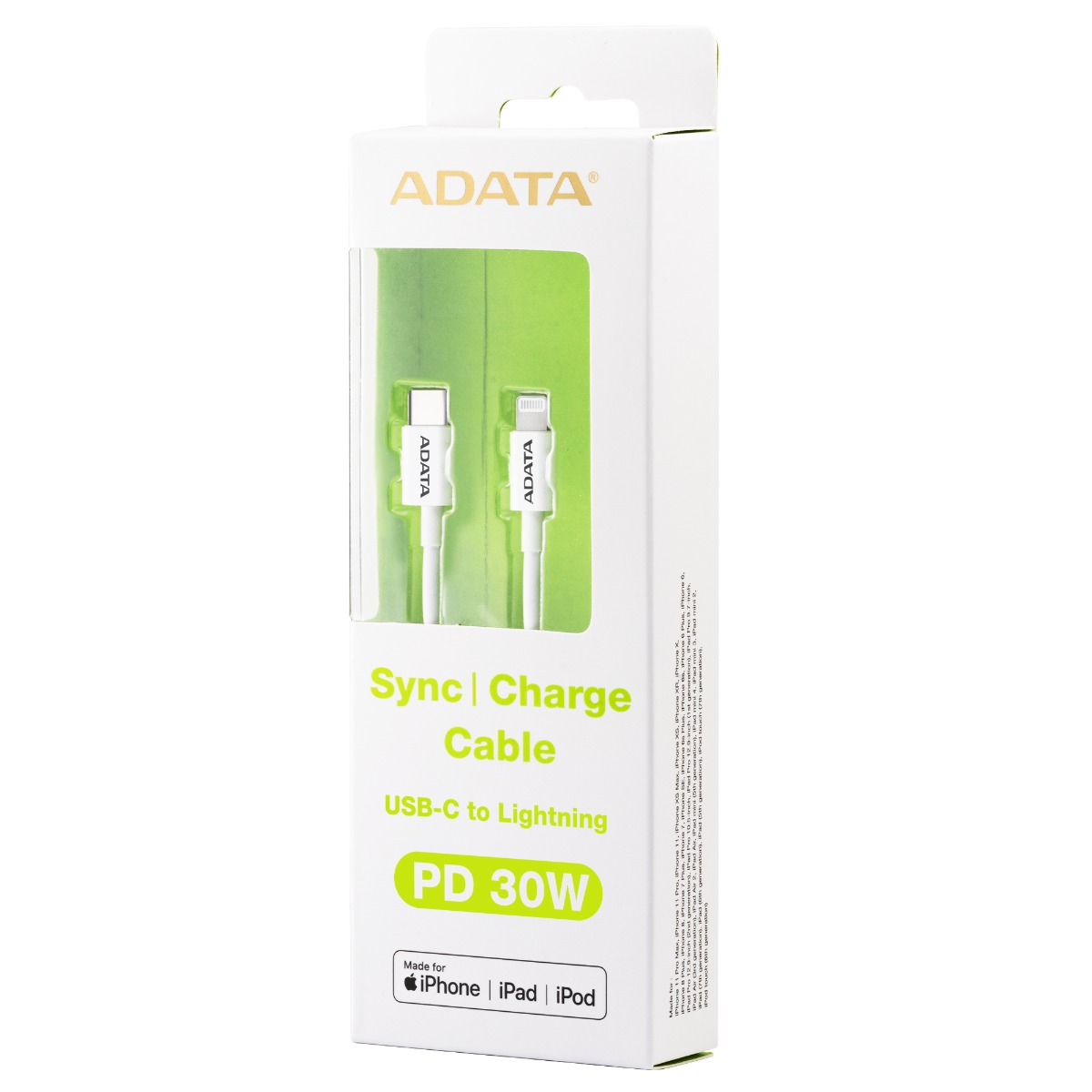 ADATA USB-C - LIGHTNING CABLE WHITE - AMFICPL-1M-CWH