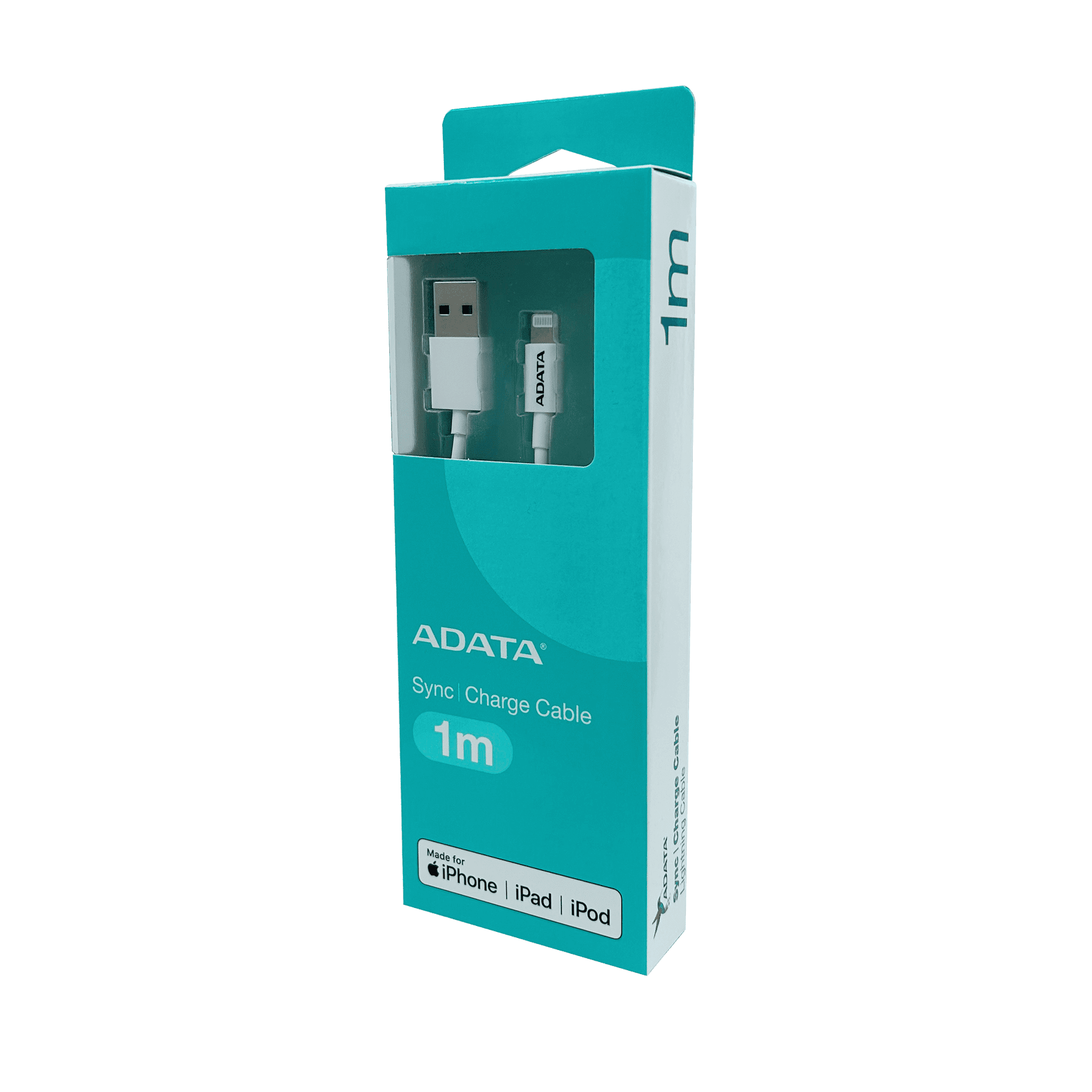 ADATA LIGHTNING CABLE WHITE - AMFIPL-1M-CWH