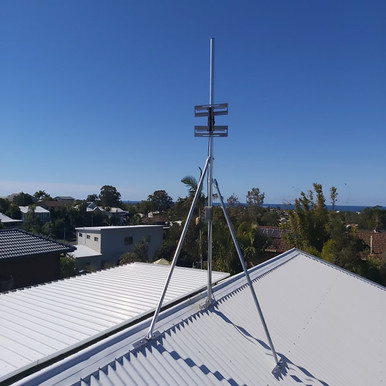 Collared Roof Mast 3m, 48mm Pole Diameter 2 piece adjustable