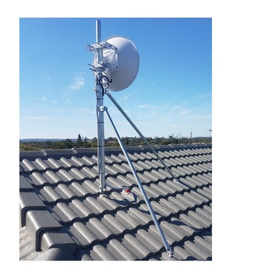 GC48T Collared Tiled Roof Mast 48mm Pole Diameter, 2m