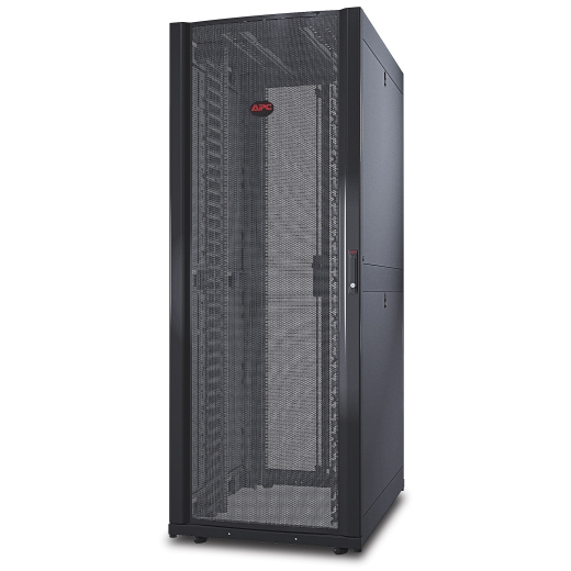 APC NetShelter SX, Networking Rack Enclosure, 42U, Black, 1991H x 750W x 1070D mm with Casters, Feet, Vertical Cable Managers, Side Panels