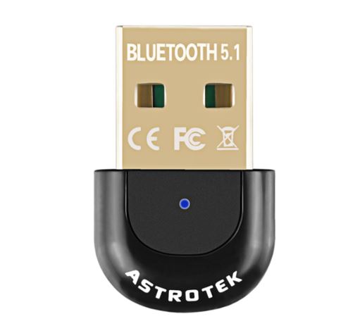 Astrotek Mini USB Bluetooth Receiver Dongle Wireless Adapter V5.0 3Mbps for PC Laptop Keyboard Mouse Mobile Headset Headphone Speaker