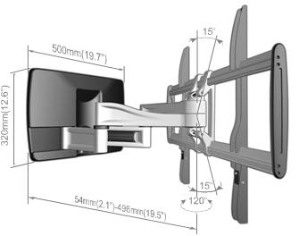 AV-A2020 - AAVARA FLAT DISPLAY WALL SUPPORT 26Inch TO 42Inch