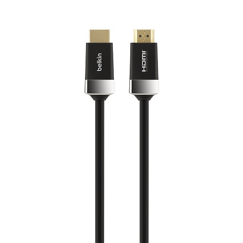 Belkin Advanced Series High Speed 4K HDMI Cable with Ethernet (5M) - Black(AV10050BT5M), Ultra HD 4K @ 60Hz + HDR, 18Gbps Bandwidth,2 Years Warranty