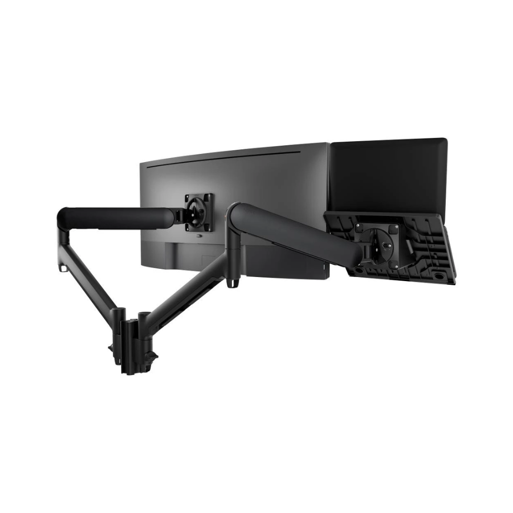 Atdec Laptop-Monitor Combo Mount - Grommet Clamp - Black
