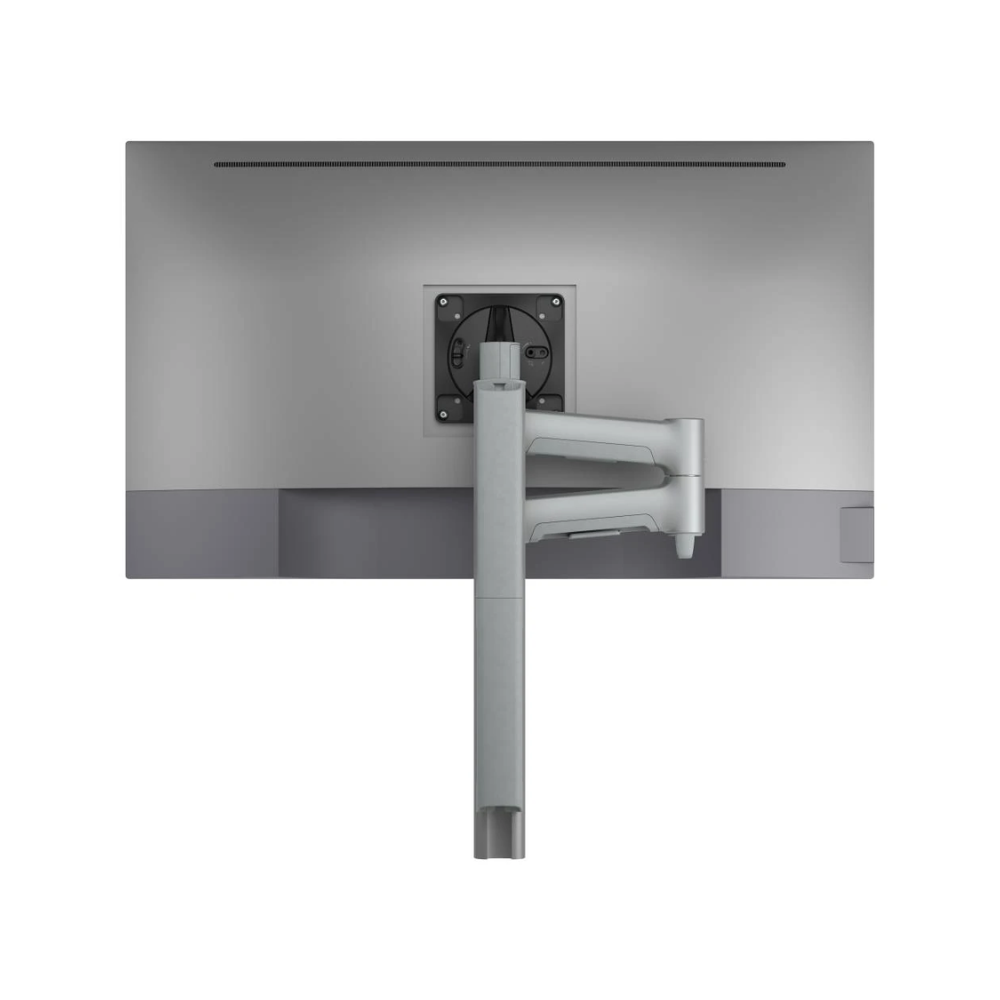 Atdec Single Monitor Arm Mount with Swing Arm - Bolt Through - Silver